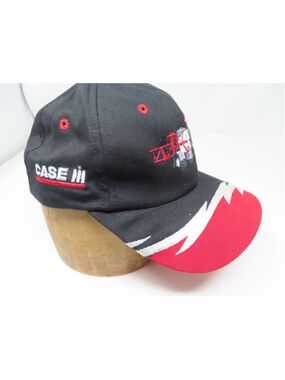 CASE III Embroidered 2003 Farmer Hat Cap Black Strapback Flex Floater Made USA